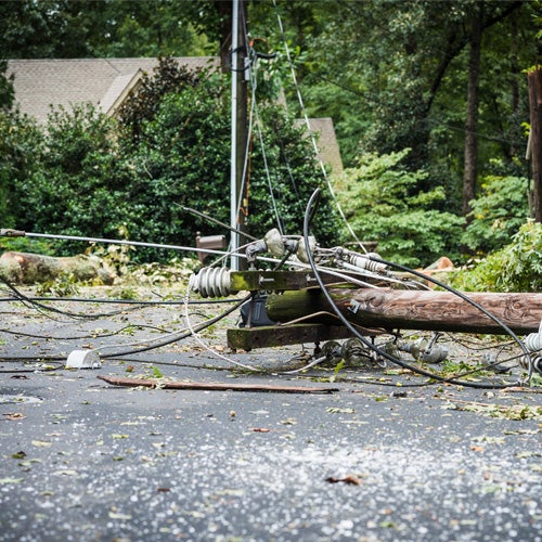 power lines on ground