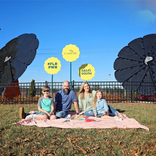 Solar Flower Garden family picnic
