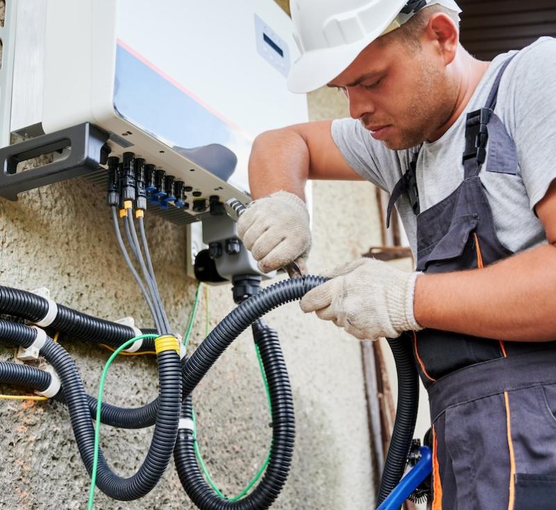 Contractor making repairs